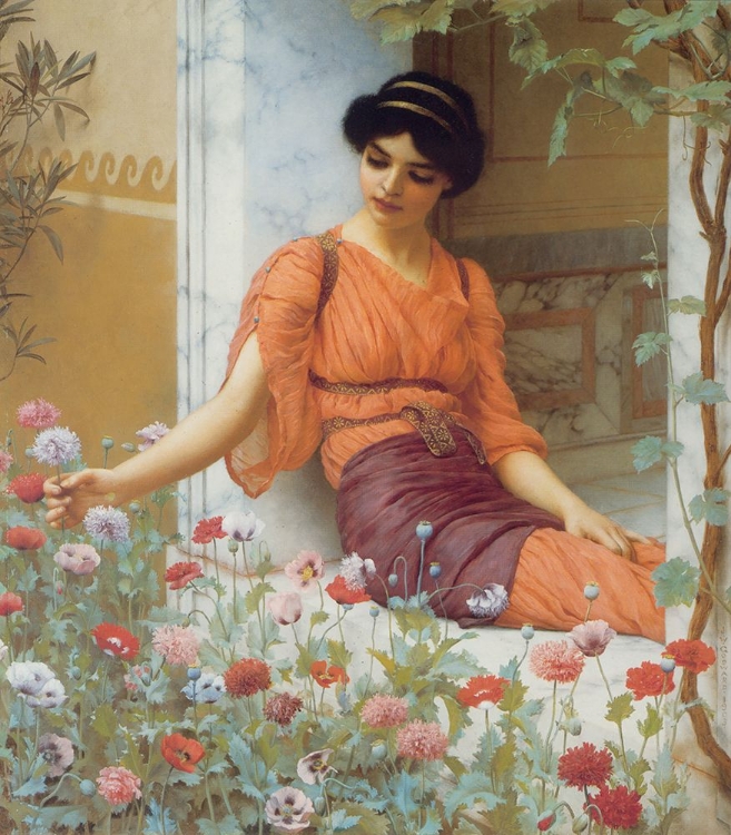 Picture of SUMMER FLOWERS - JOHN WILLIAM GODWARD