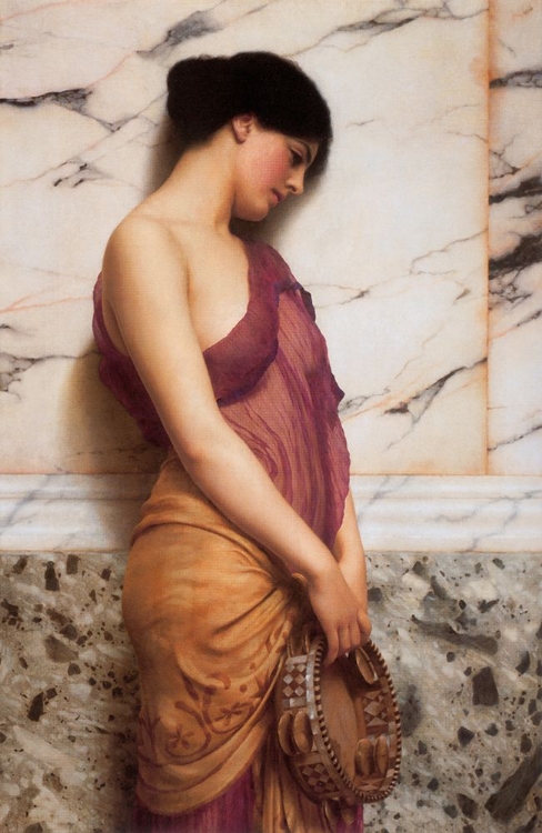 Picture of THE TAMBOURINE GIRL - JOHN WILLIAM GODWARD