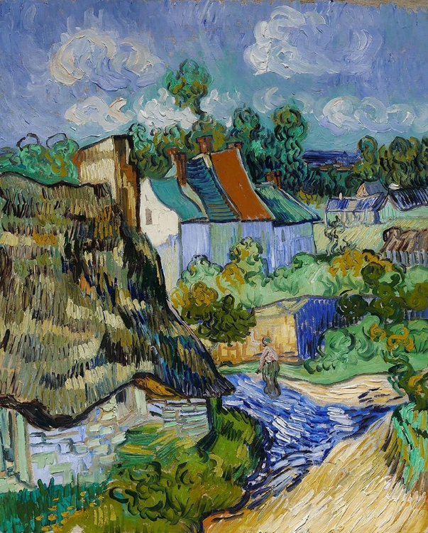 Picture of HOUSES AT AUVERS - VINCENT VAN GOGH