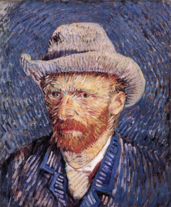 Picture of SELF PORTRAIT IN BLUE - VINCENT VAN GOGH