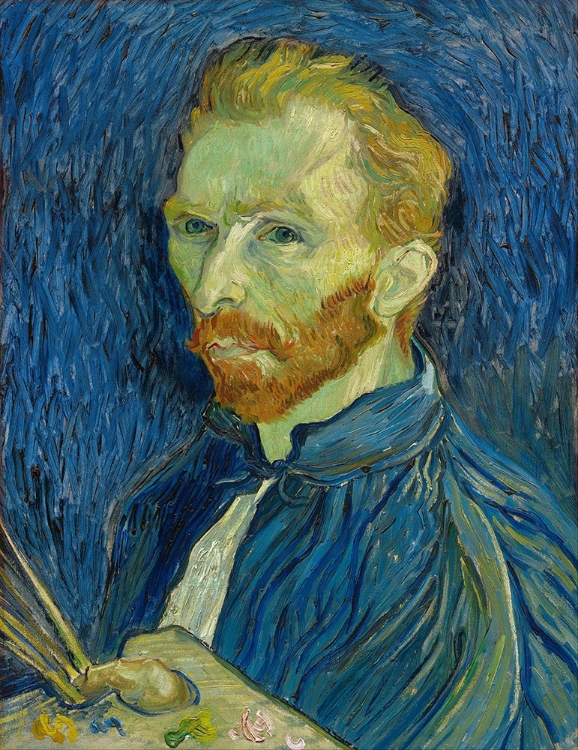 Picture of SELF PORTRAIT WITH PALETTE - VINCENT VAN GOGH