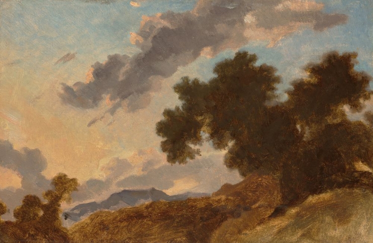 Picture of SUNSET MOUNTAIN LANDSCAPE - JEAN-HONORE´ FRAGONARD