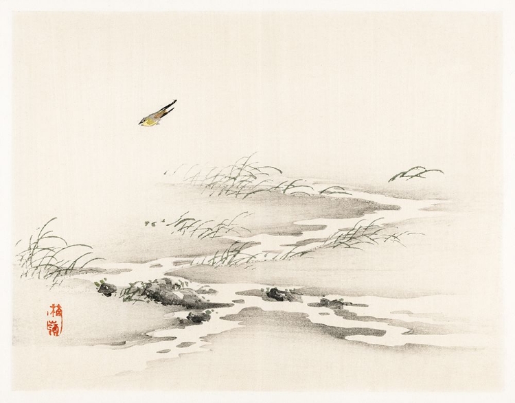 Picture of FINCH OVER FIELD - OHARA KOSON