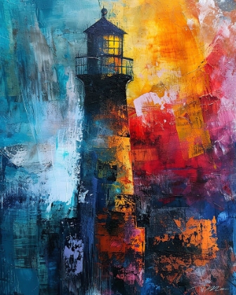 Picture of COLORFUL ABSTRACT LIGHTHOUSE (1)