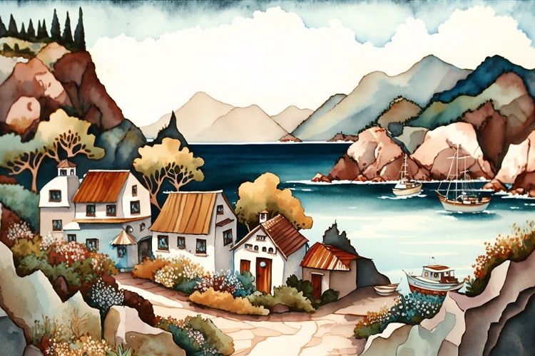 Picture of FOLK ART HARBORS 1