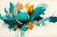 Picture of OIL PAINTING EXPRESSIVE FLOWERS BLUE 3