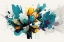 Picture of OIL PAINTING EXPRESSIVE FLOWERS BLUE 5