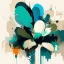 Picture of OIL PAINTING EXPRESSIVE FLOWERS BLUE 9