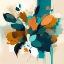 Picture of OIL PAINTING EXPRESSIVE FLOWERS BLUE 14