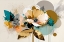Picture of OIL PAINTING EXPRESSIVE FLOWERS GOLD 3
