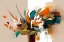 Picture of OIL PAINTING EXPRESSIVE FLOWERS ORANGE 6