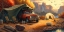 Picture of PICKUP TRUCK AND TENT AT THE CAMPSITE 9