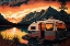Picture of SILKSCREEN CAMPER ON THE LAKE 1