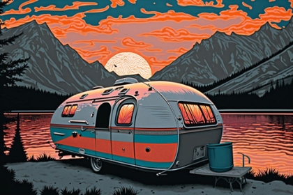 Picture of SILKSCREEN CAMPER ON THE LAKE 4