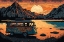Picture of SILKSCREEN CAMPER ON THE LAKE 7