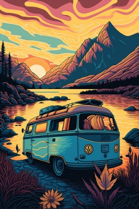 Picture of SILKSCREEN CAMPER ON THE LAKE 18