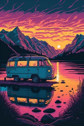 Picture of SILKSCREEN CAMPER ON THE LAKE 20