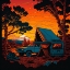 Picture of SILKSCREEN PICKUP TRUCK AT THE CAMPSITE 3