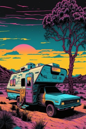 Picture of SILKSCREEN PICKUP TRUCK AT THE CAMPSITE 6