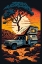Picture of SILKSCREEN PICKUP TRUCK AT THE CAMPSITE 7