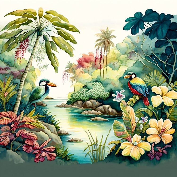 Picture of TROPICAL WATERCOLOR PARADISE 11