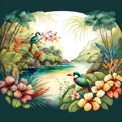 Picture of TROPICAL WATERCOLOR PARADISE 12
