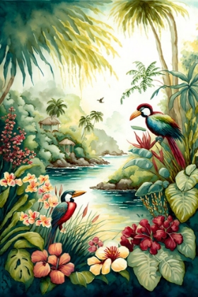 Picture of TROPICAL WATERCOLOR PARADISE 15
