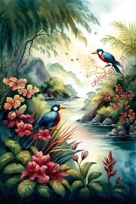 Picture of TROPICAL WATERCOLOR PARADISE 18