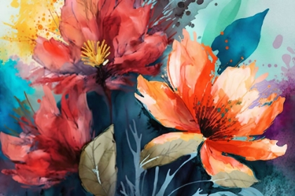 Picture of WATERCOLOR EXPRESSIVE FLOWERS 1