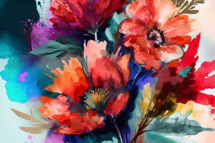Picture of WATERCOLOR EXPRESSIVE FLOWERS 3
