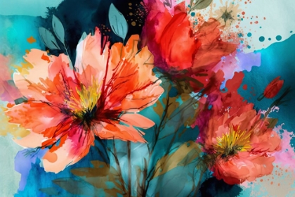 Picture of WATERCOLOR EXPRESSIVE FLOWERS 4