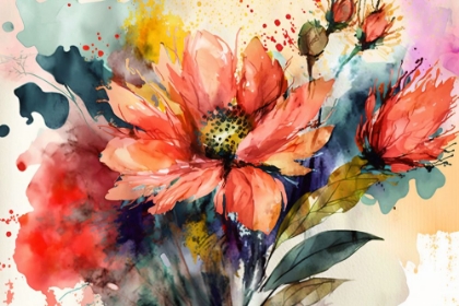 Picture of WATERCOLOR EXPRESSIVE FLOWERS 8