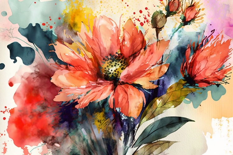 Picture of WATERCOLOR EXPRESSIVE FLOWERS 8