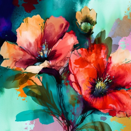 Picture of WATERCOLOR EXPRESSIVE FLOWERS 9