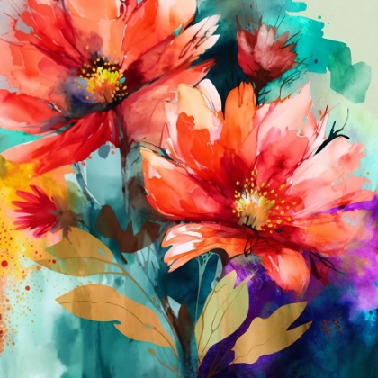 Picture of WATERCOLOR EXPRESSIVE FLOWERS 12