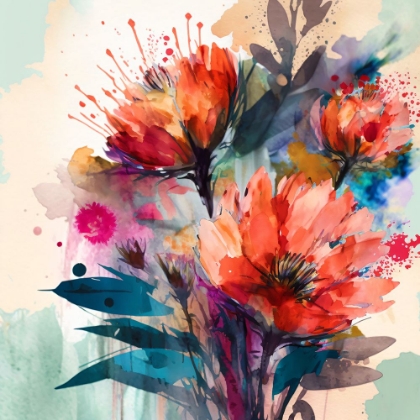 Picture of WATERCOLOR EXPRESSIVE FLOWERS 14