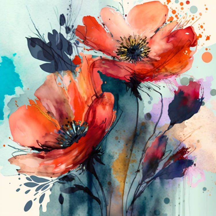 Picture of WATERCOLOR EXPRESSIVE FLOWERS 15