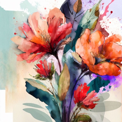 Picture of WATERCOLOR EXPRESSIVE FLOWERS 16