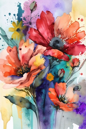Picture of WATERCOLOR EXPRESSIVE FLOWERS 19