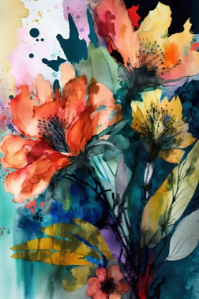 Picture of WATERCOLOR EXPRESSIVE FLOWERS 22