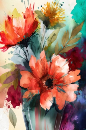 Picture of WATERCOLOR EXPRESSIVE FLOWERS 23