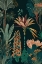 Picture of WATERCOLOR TROPICAL COLLAGE BLACK 14