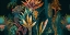 Picture of WATERCOLOR TROPICAL COLLAGE BLACK 16