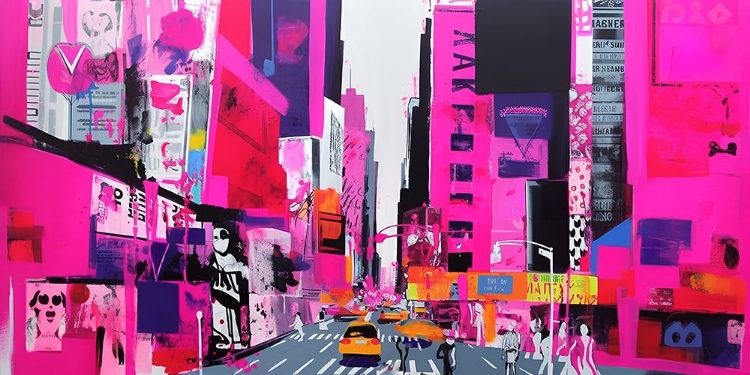 Picture of POP ART NEW YORK PINK 6