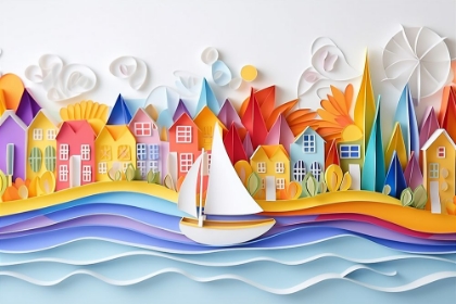Picture of PAPER ART COASTAL SCENE8