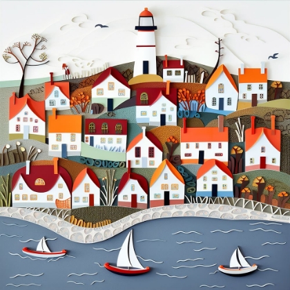 Picture of PAPER ART COASTAL SCENE20