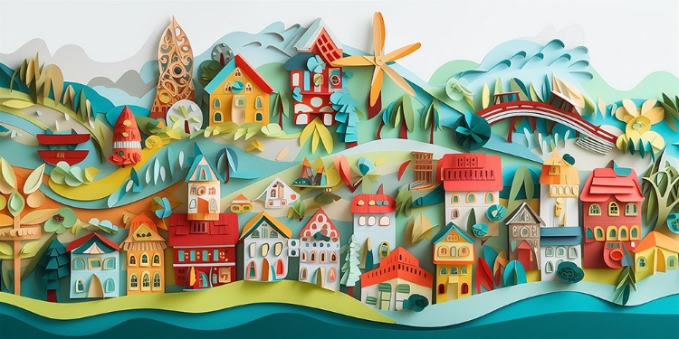 Picture of PAPER ART COASTAL SCENE22