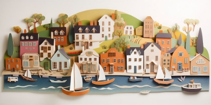 Picture of PAPER ART COASTAL SCENE24