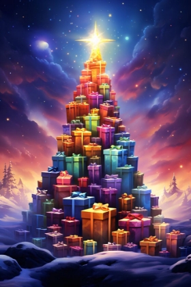 Picture of COLORFUL CHRISTMAS TREE 2