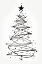 Picture of BLACK WHITE CHRISTMAS TREE 1